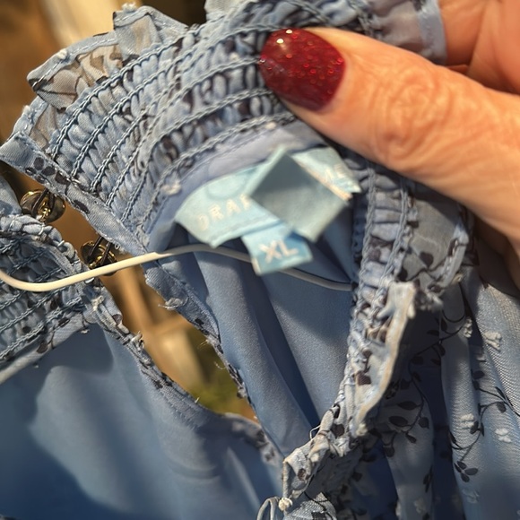 Draper James Swiss Dot Blue Shift Dress. Size XL - Picture 5 of 6